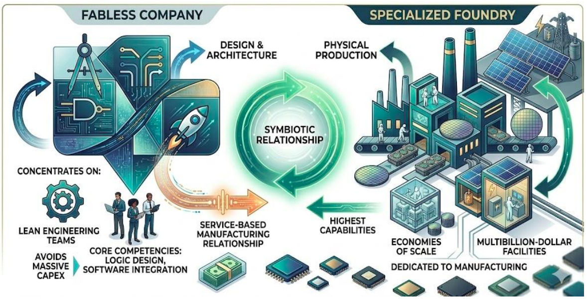 Traditional semiconductor industry value chain